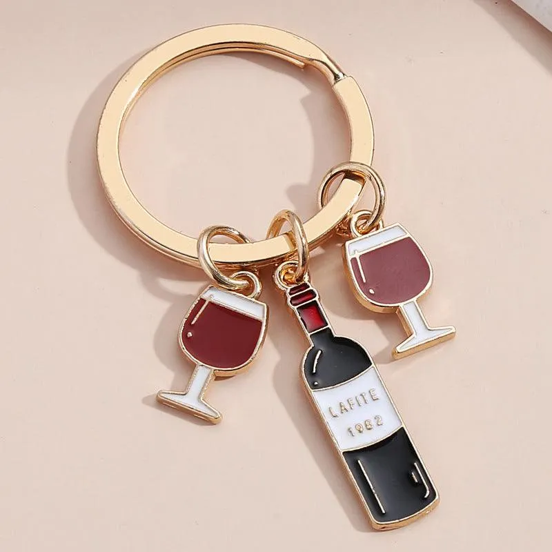 Drinks Metallic Keychain