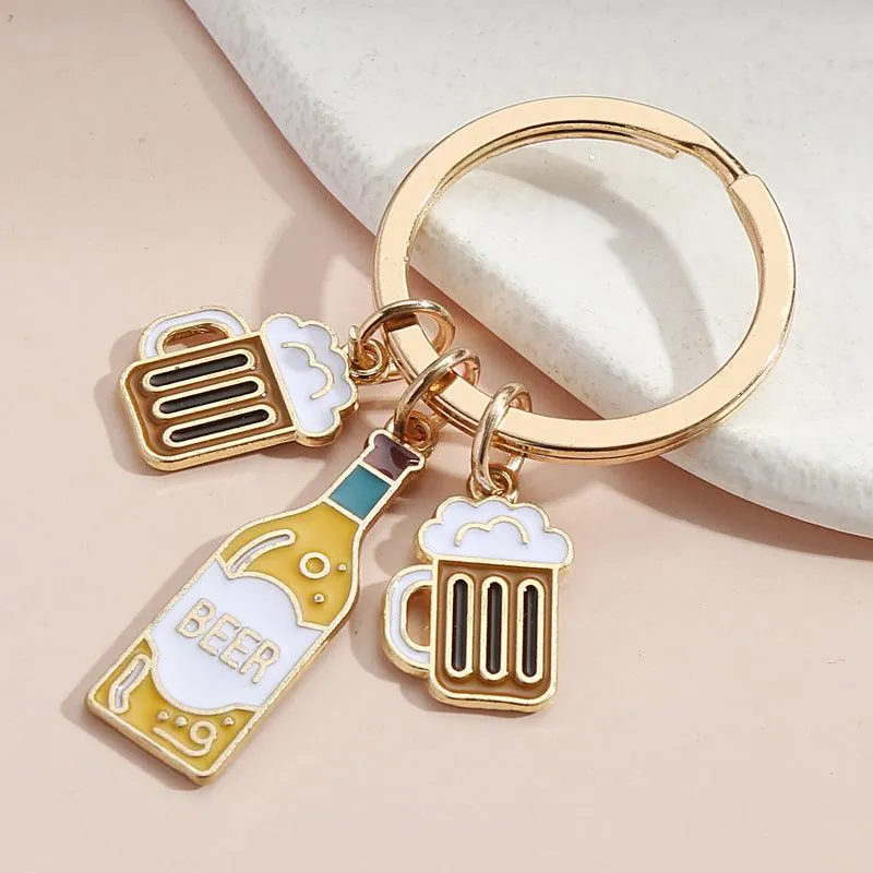 Drinks Metallic Keychain