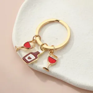 Drinks Metallic Keychain