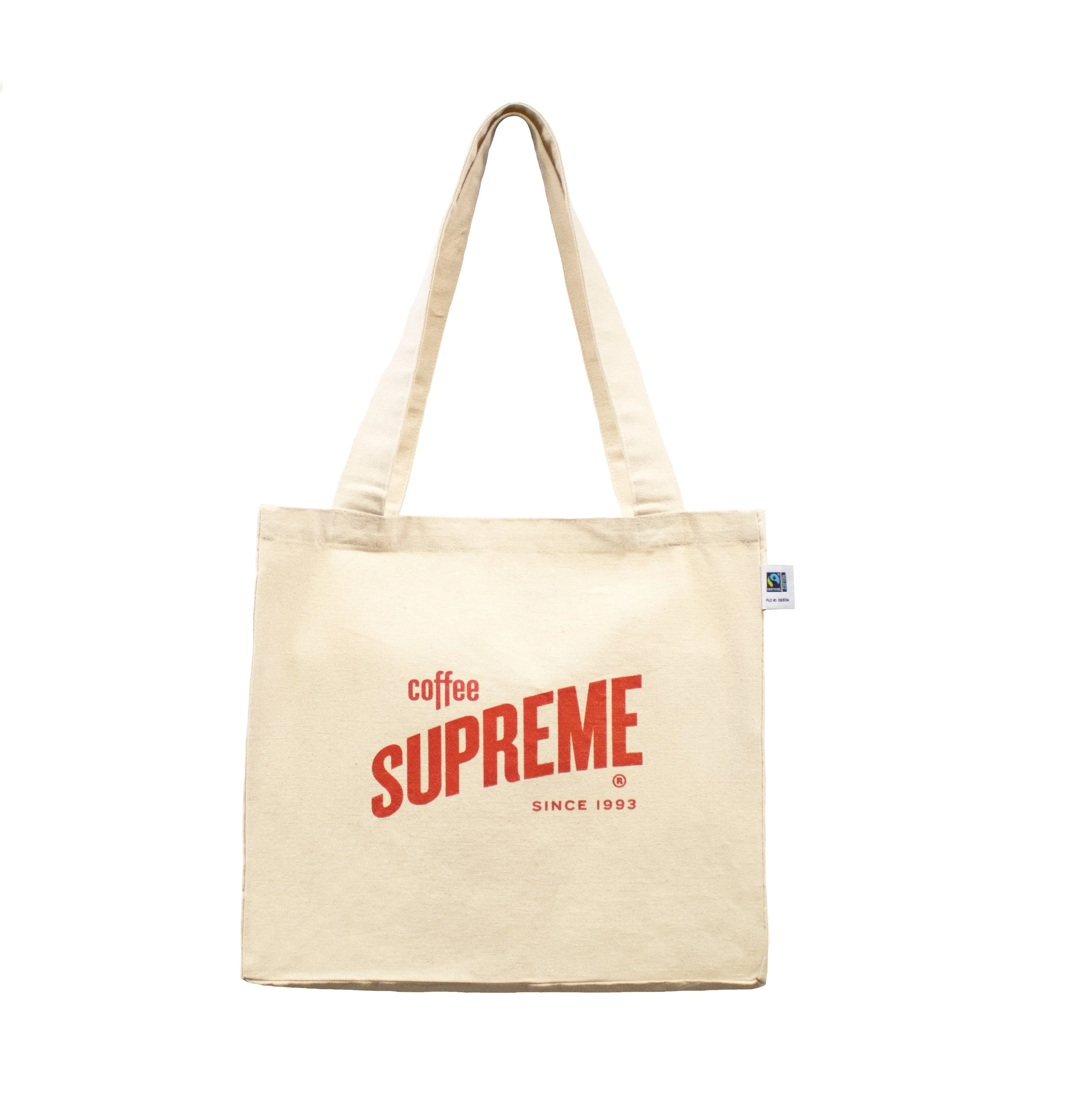 ECV-18OF Fairtrade Organic Canvas Natural Tote Bag with Extra Capacity