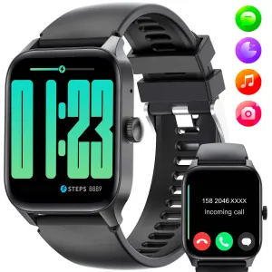 EIGIIS QS56 Smart Watch 1.83" HD Big Screen Smartwatch, IP67 Waterproof Fitness Watch with 110  Sport Modes for Android iOS