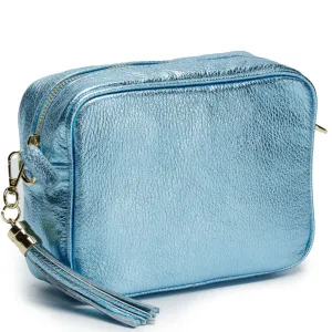 Elie Beaumont Metallic Azure Leather Bag