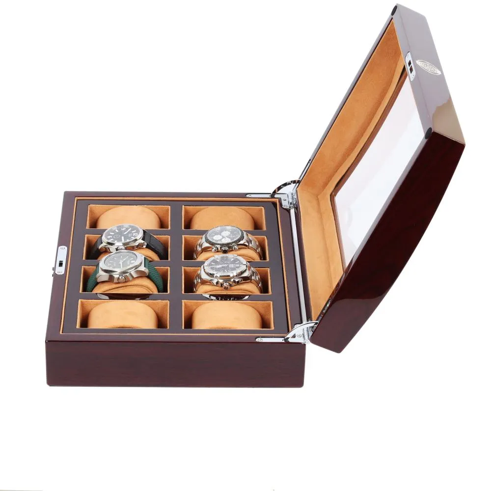 Elite Wooden Watchbox: 8 Slots