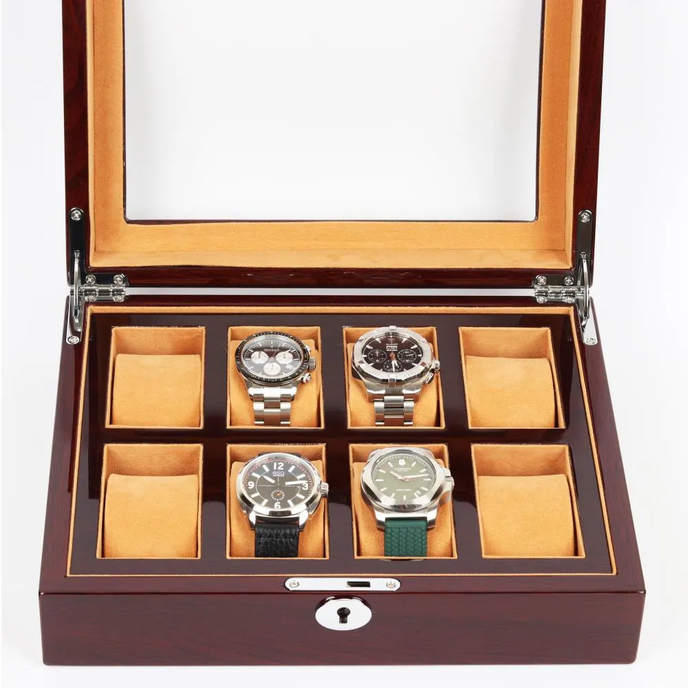 Elite Wooden Watchbox: 8 Slots