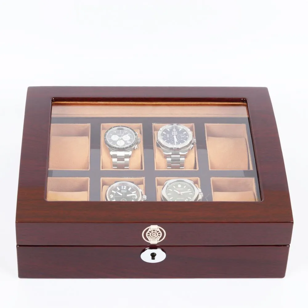 Elite Wooden Watchbox: 8 Slots