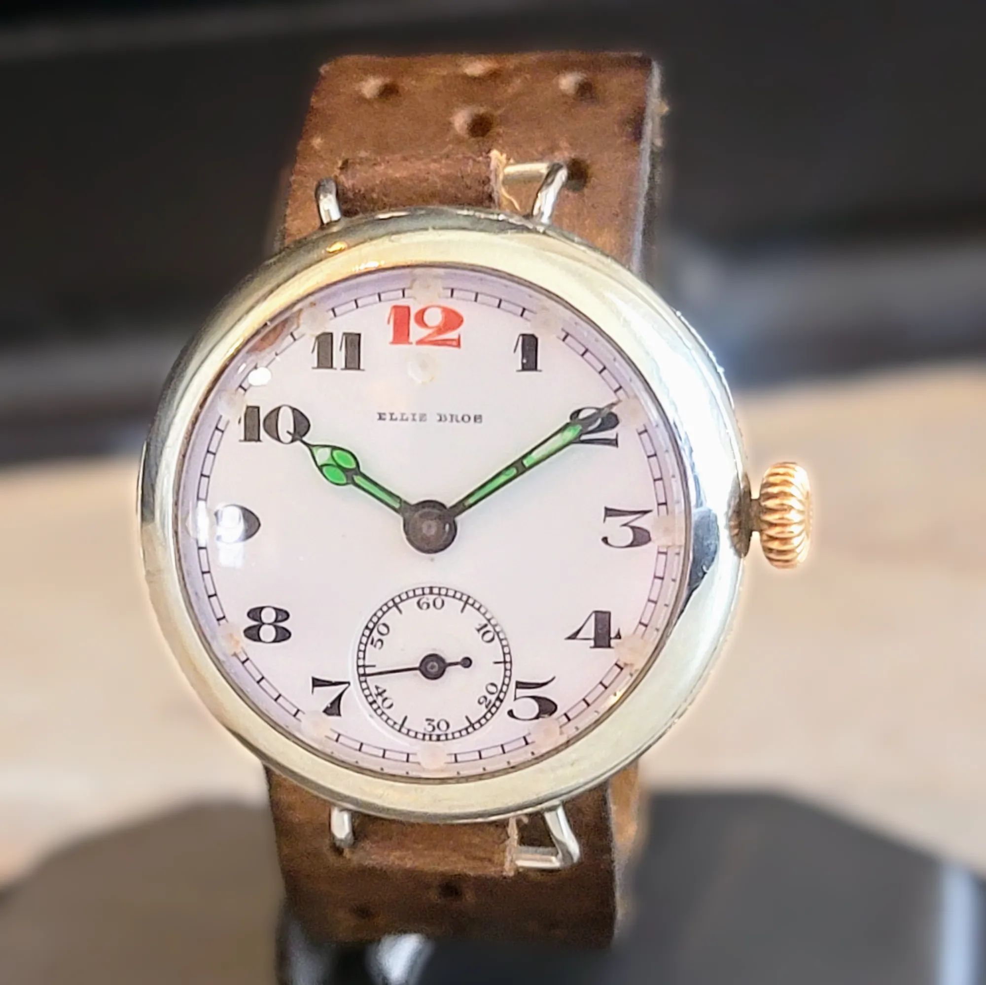 ELLIS BROS Trench Watch By Civic Watch Co. Swiss Made 1910's