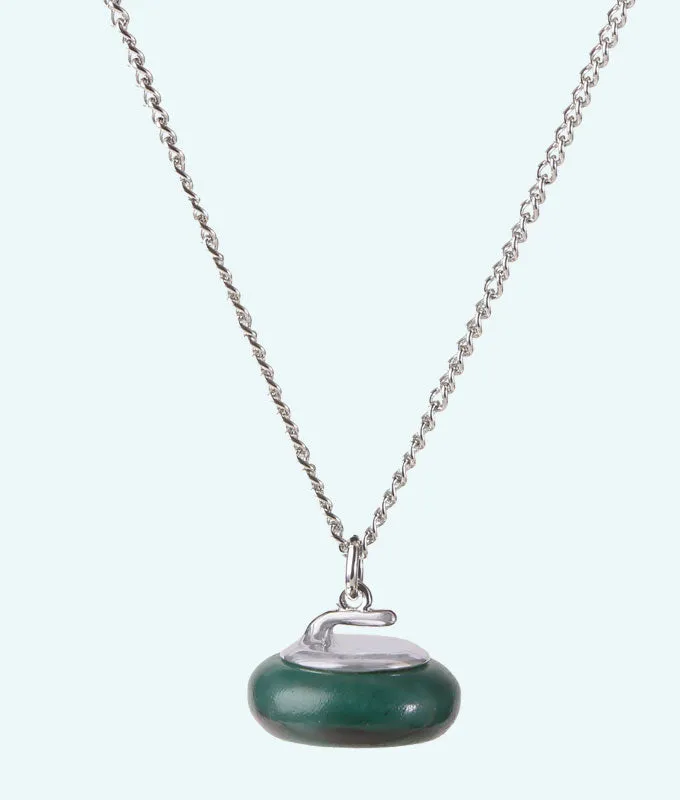 Emerald Stone Curling Rock Necklace - In 3D