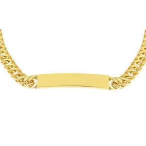 Engravable Hollow Cuban Curb Bar Chain Choker