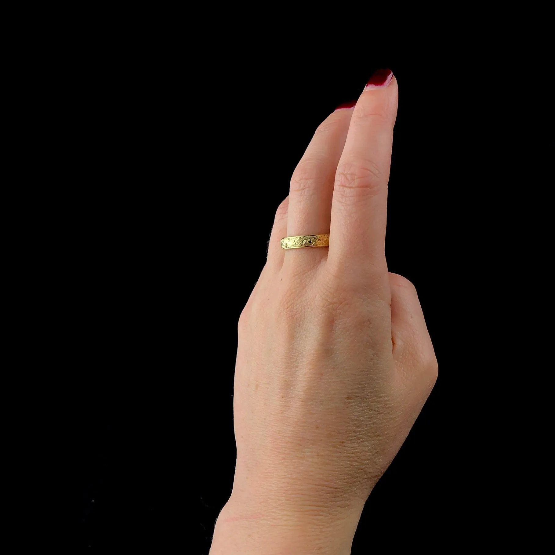 Engraved Gold Band