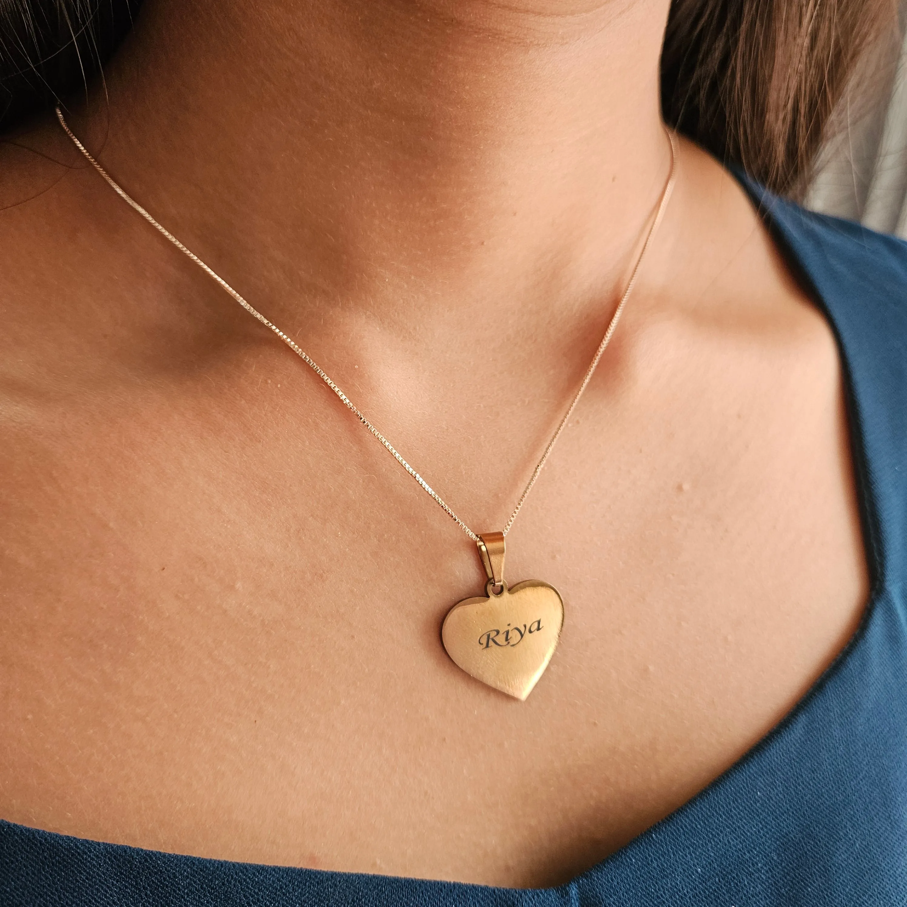 Engraved Heart Necklace