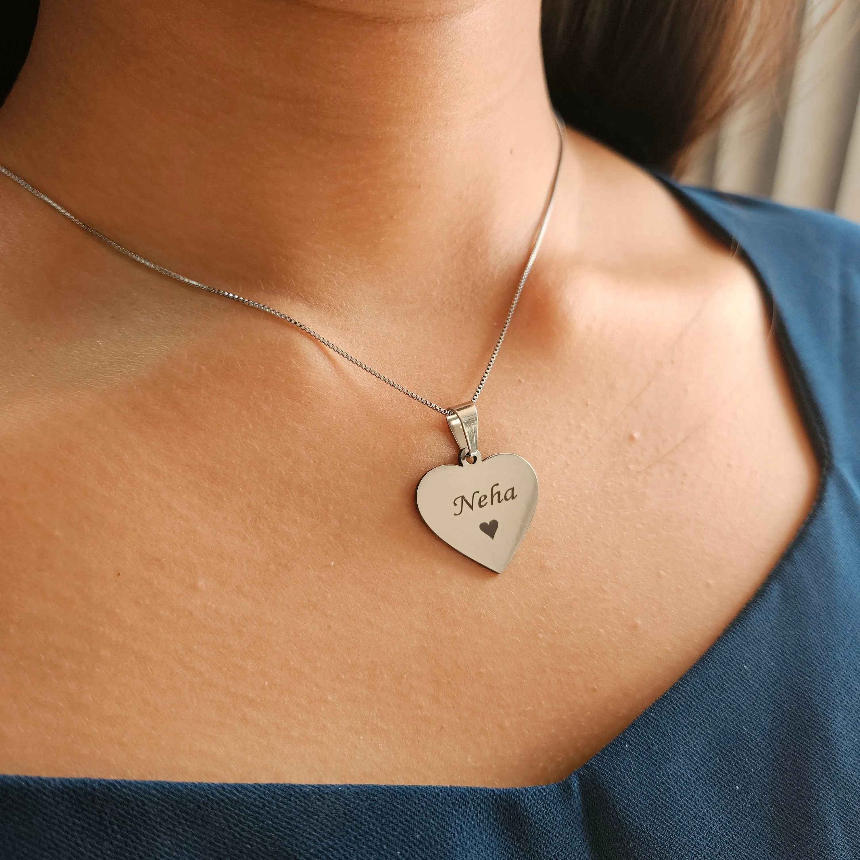 Engraved Heart Necklace