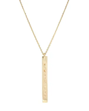 Engraved Skinny Tag Necklace
