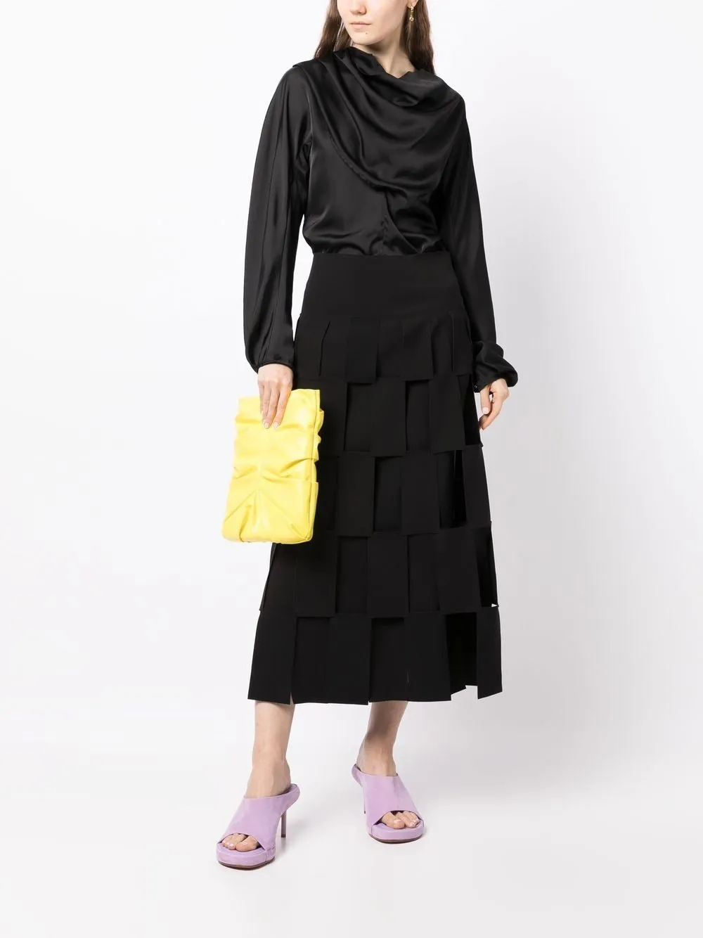 ESME CLUTCH WITH A TWIST DETAIL YEL