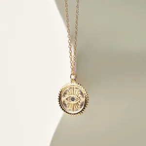 Eye Coin Necklace / Lash Jewelry