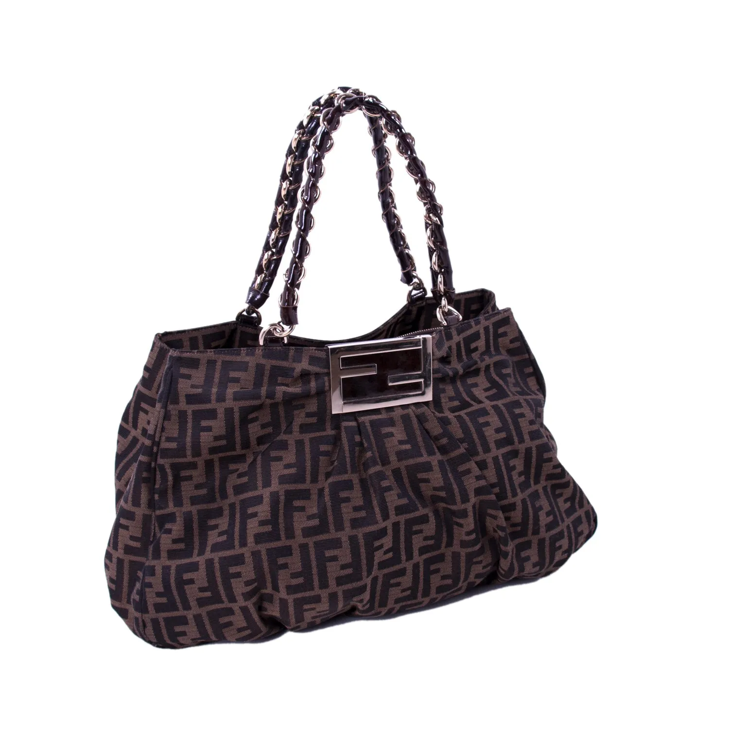 Fendi Mia Zucca Large Canvas Bag