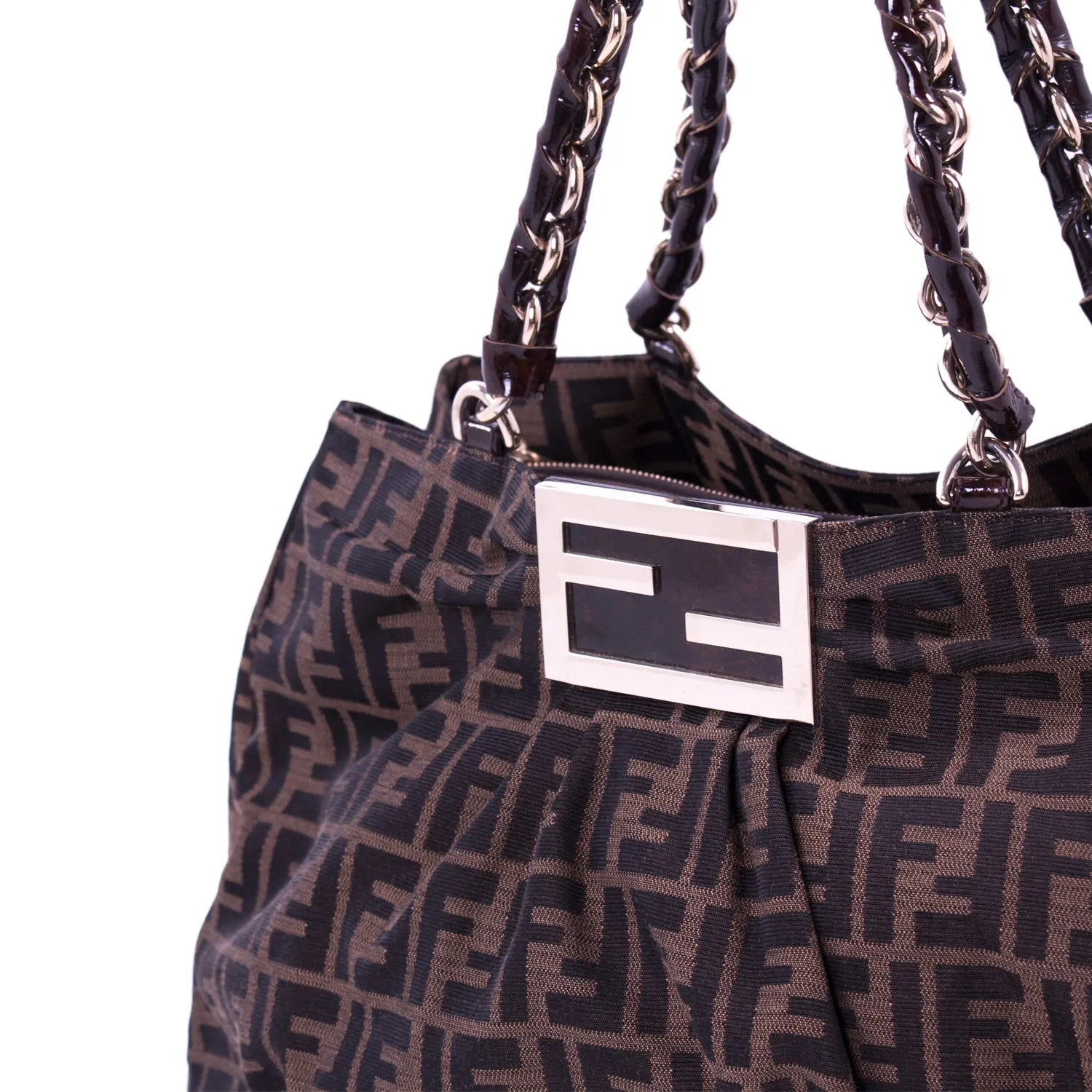 Fendi Mia Zucca Large Canvas Bag