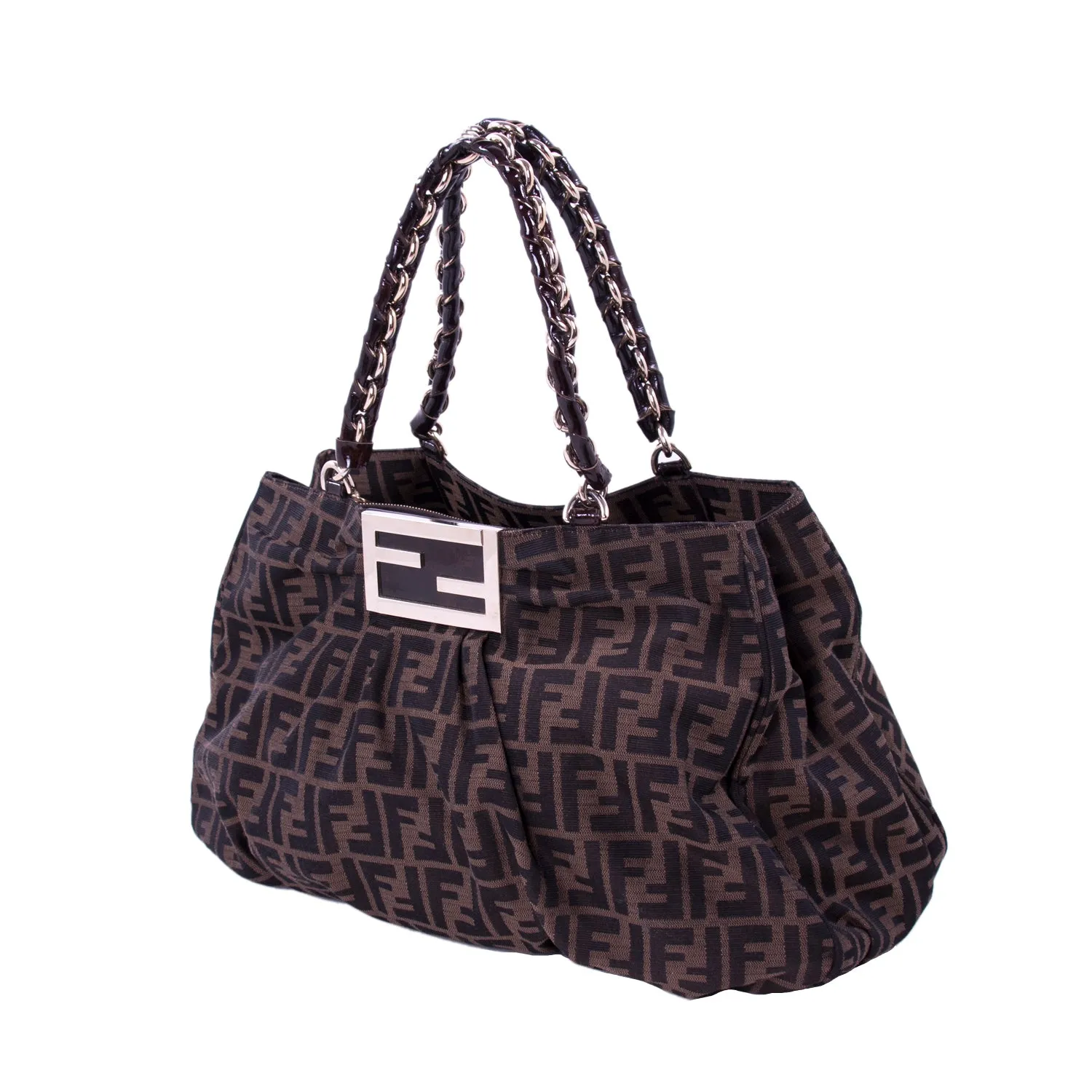 Fendi Mia Zucca Large Canvas Bag