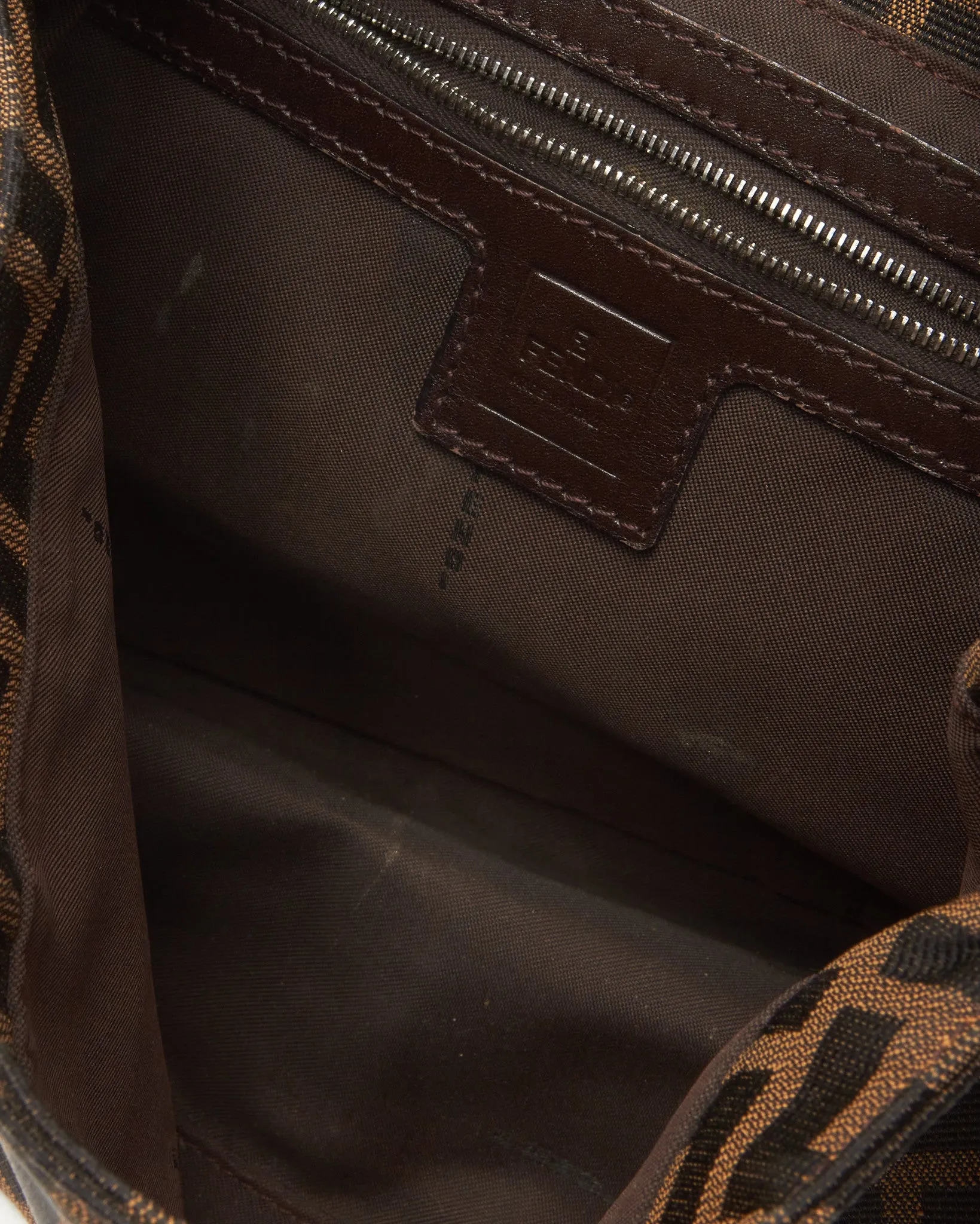 Fendi Tobacco Zucca Canvas Mama Baguette Shoulder Bag