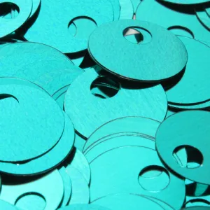 Flat Round Top Large Hole Sequin #33 Peacock Green (Metallic)
