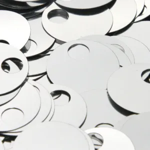 Flat Round Top Large Hole Sequin #40 Silver (Metallic)