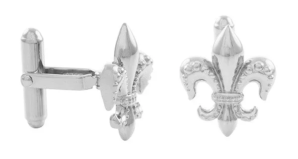 Fleur de Lys Cufflinks in Sterling Silver