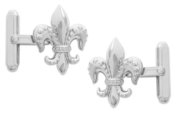 Fleur de Lys Cufflinks in Sterling Silver