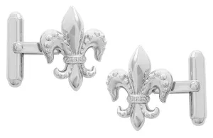 Fleur de Lys Cufflinks in Sterling Silver
