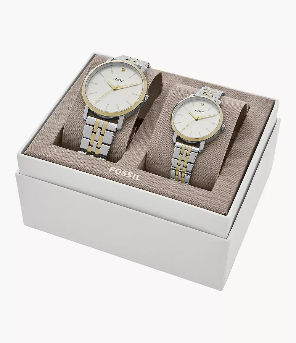 Fossil Couple Set His Her Stainless Steel Watches - BQ2467SET