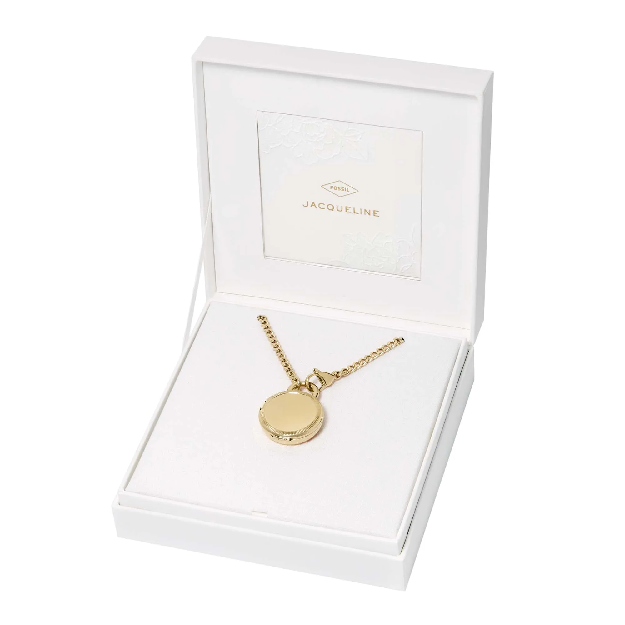 Fossil Jacqueline Gold Watch Locket Necklace