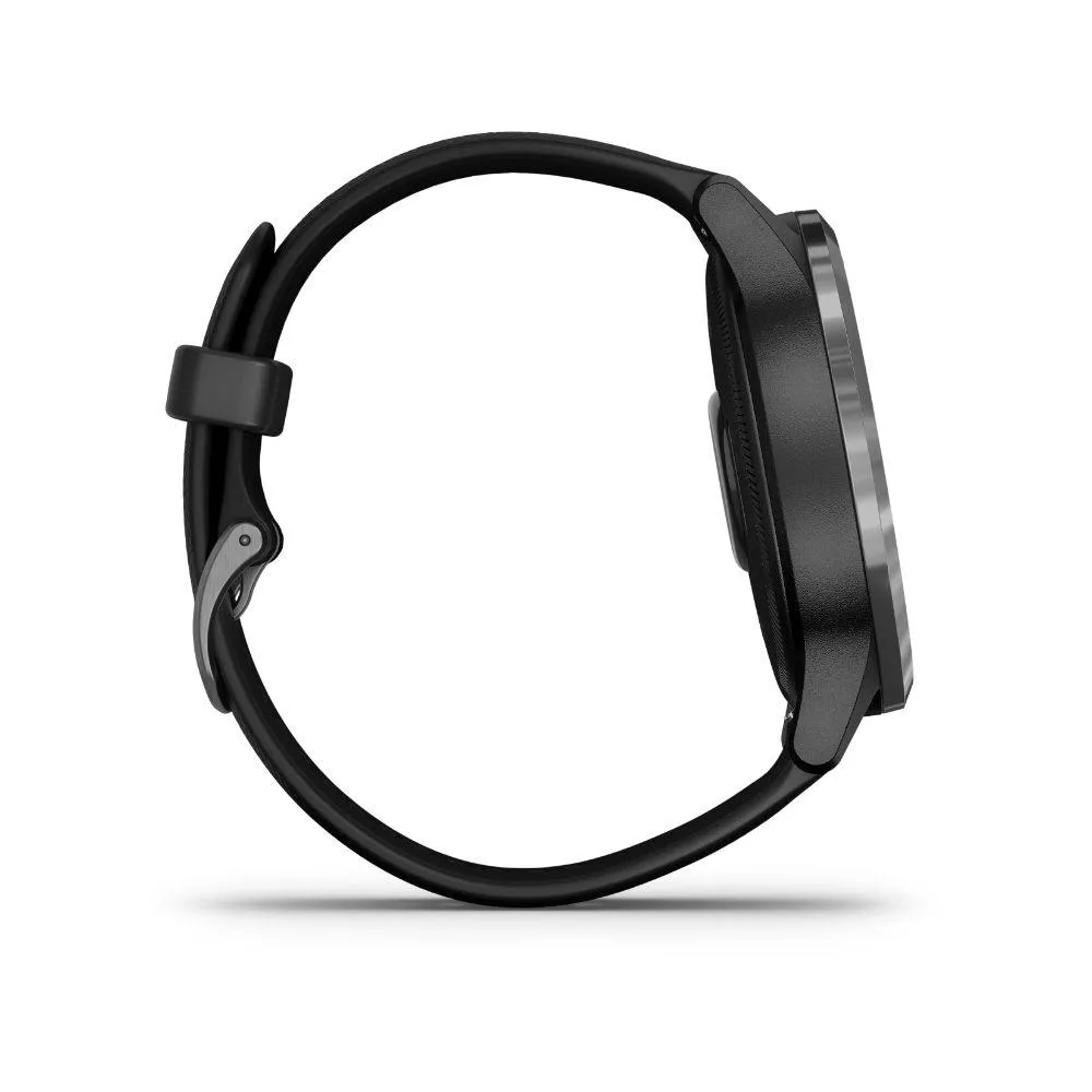 Garmin 010-02174-11 Vivoactive 4 Smartwatch (Black/Stainless)   Wireless Earbuds Bundle
