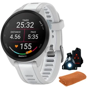 Garmin 010-02863-31 Forerunner 165 Music Smart Sport Watch w/ Accessories Bundle