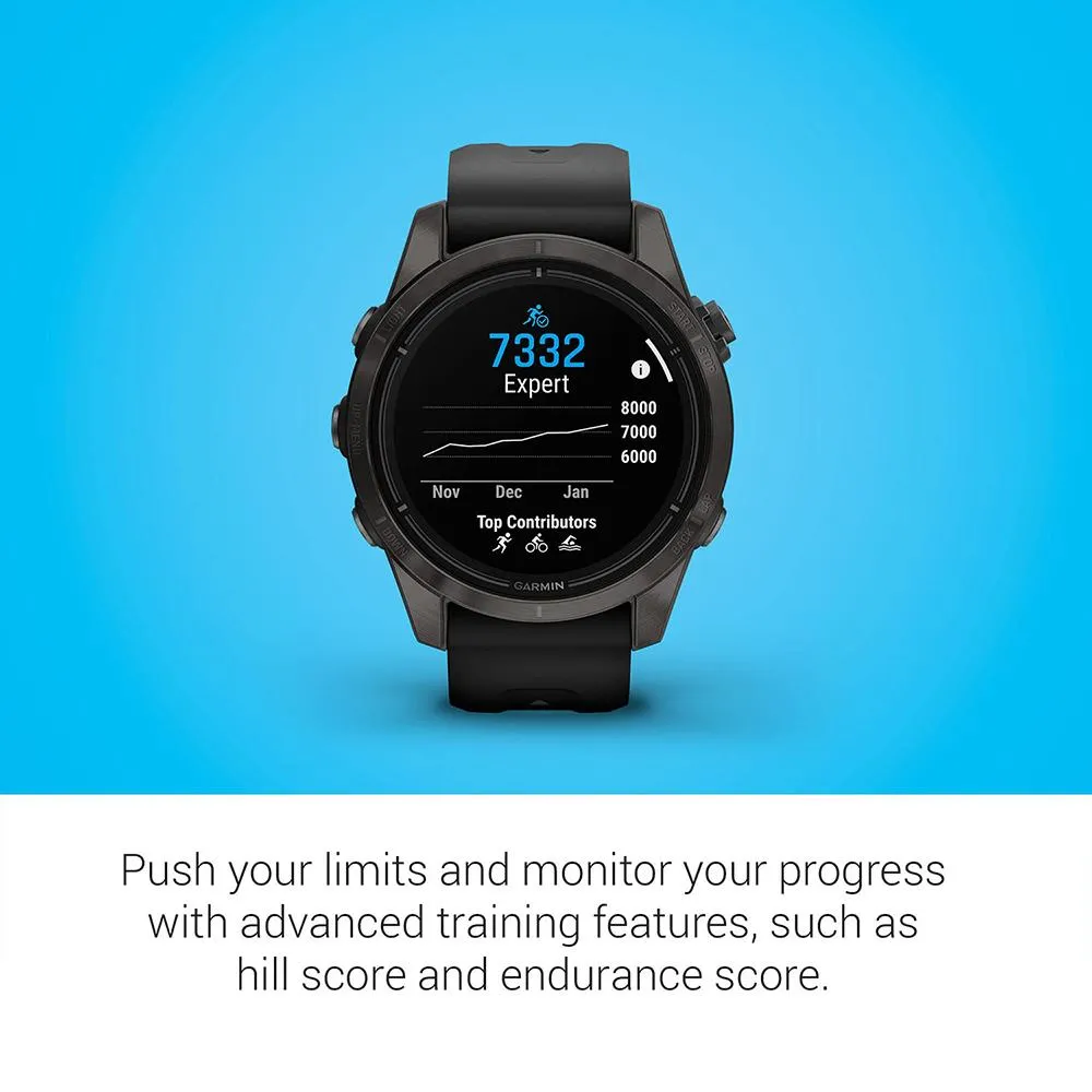 Garmin Epix Pro (Gen 2) 42mm Sapphire Carbon Gray DLC Black with 2 Year Warranty