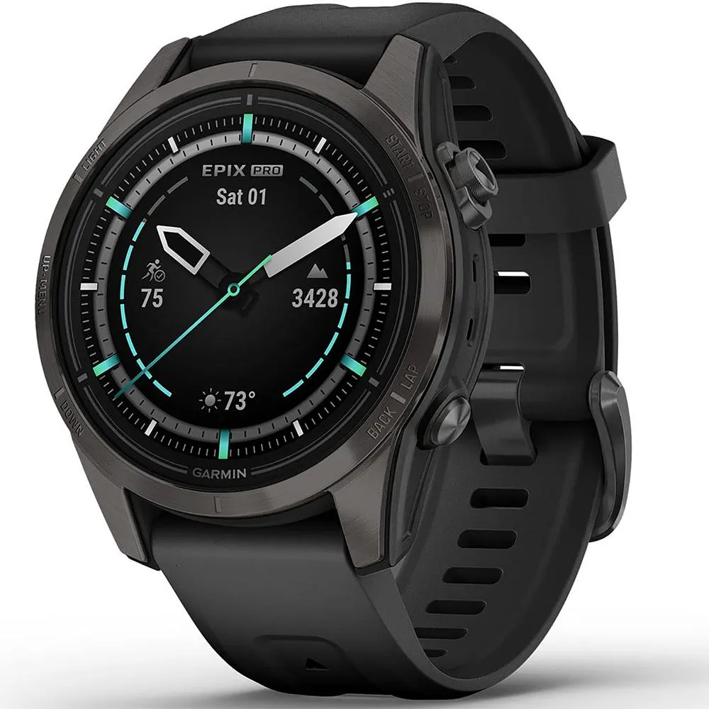 Garmin Epix Pro (Gen 2) 42mm Sapphire Carbon Gray DLC Black with 2 Year Warranty