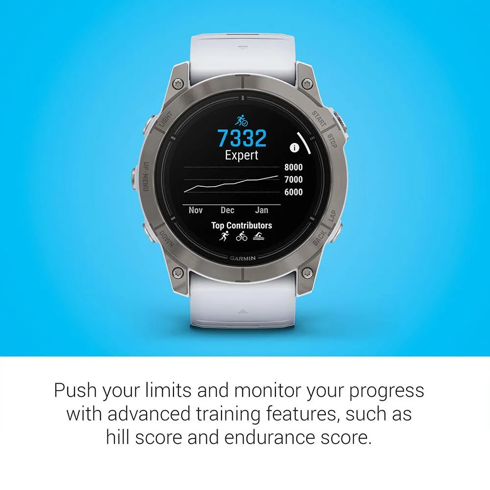 Garmin Epix Pro Gen 2 51mm Sapphire Titanium w/ Whitestone Band 2 Year Warranty