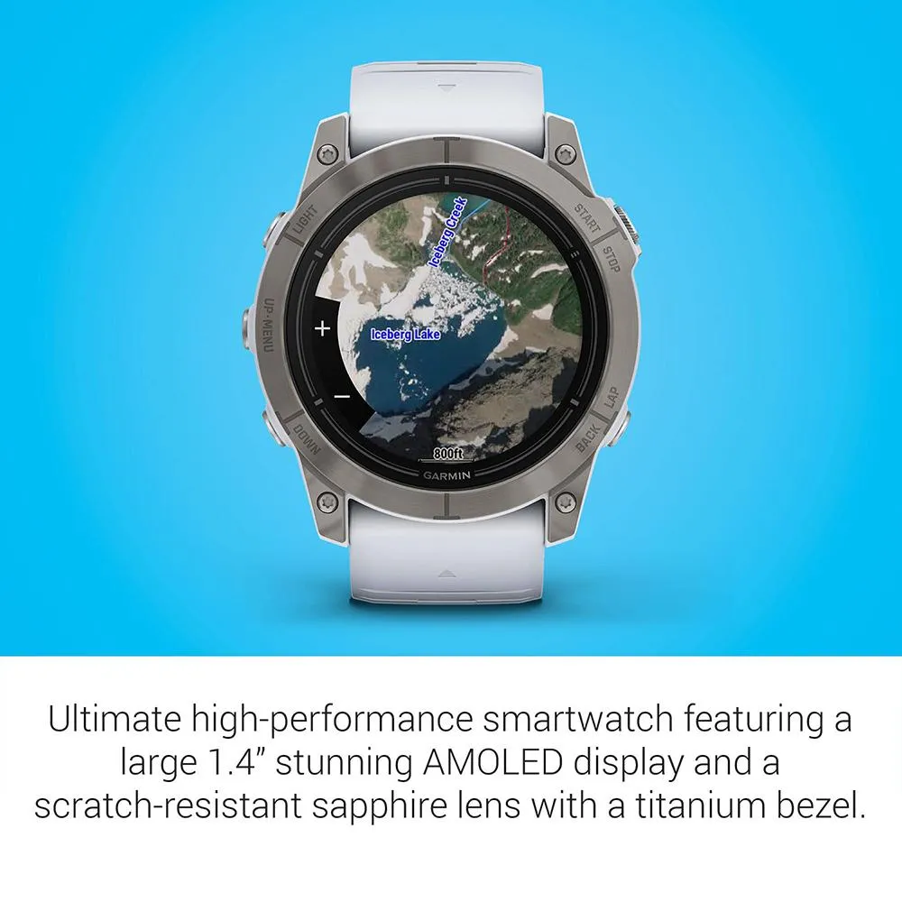Garmin Epix Pro Gen 2 51mm Sapphire Titanium w/ Whitestone Band 2 Year Warranty