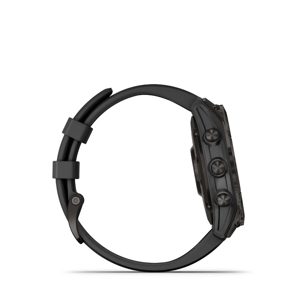 Garmin Fenix 7 Sapphire Solar (Black DLC Titanium with Black Band)