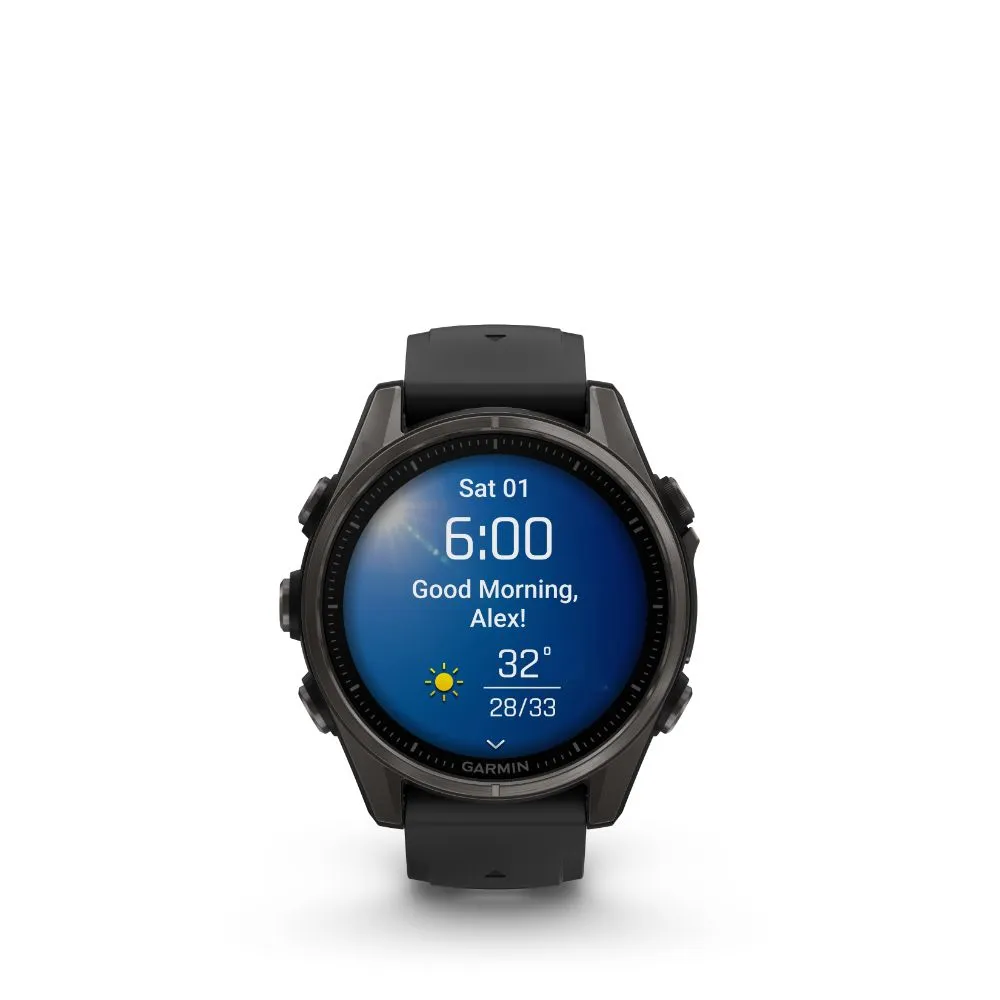 Garmin Fenix 8 47mm AMOLED (Slate Grey with Black Silicone Band)