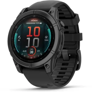 Garmin fenix E 47 mm, AMOLED,Slate Gray Steel with Black Silicone Band