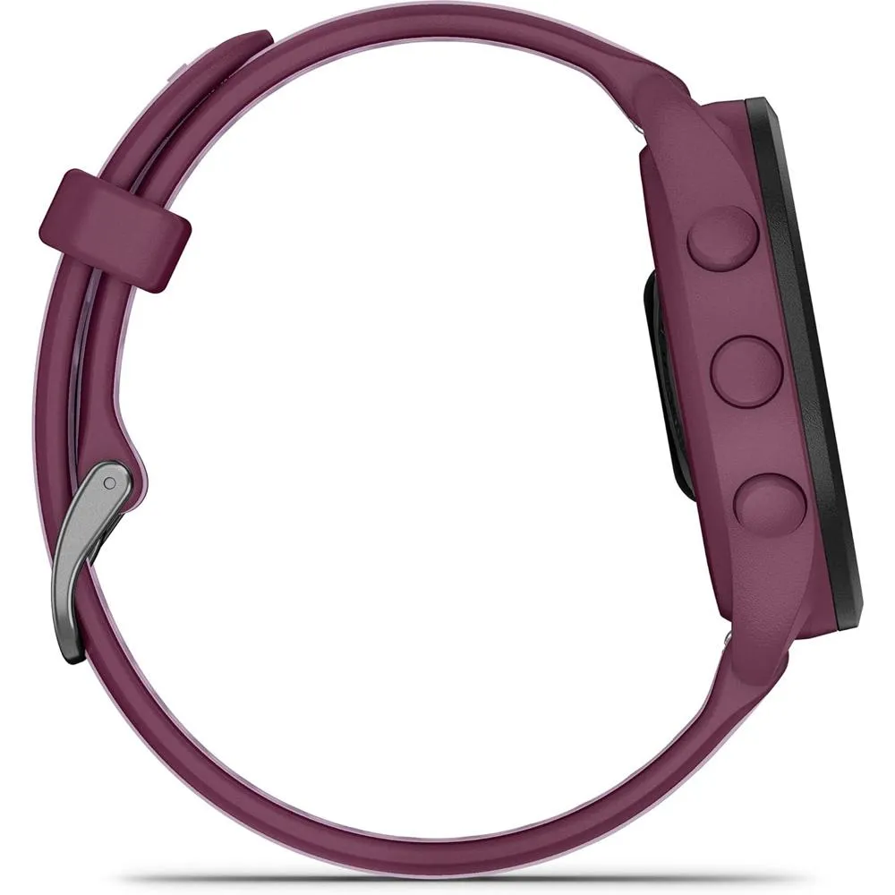 Garmin Forerunner 165 Music Smart Sport Watch, Berry   Lilac w/ Warranty Bundle
