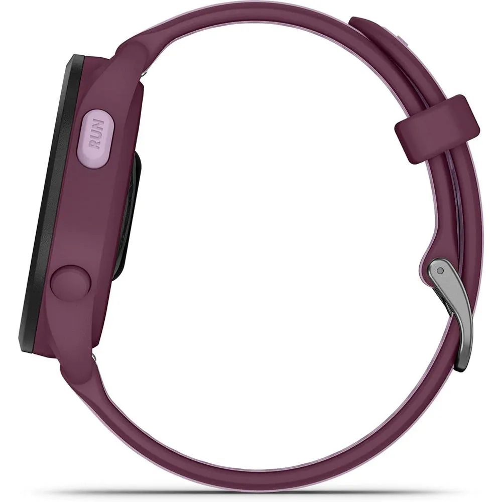 Garmin Forerunner 165 Music Smart Sport Watch, Berry   Lilac w/ Warranty Bundle