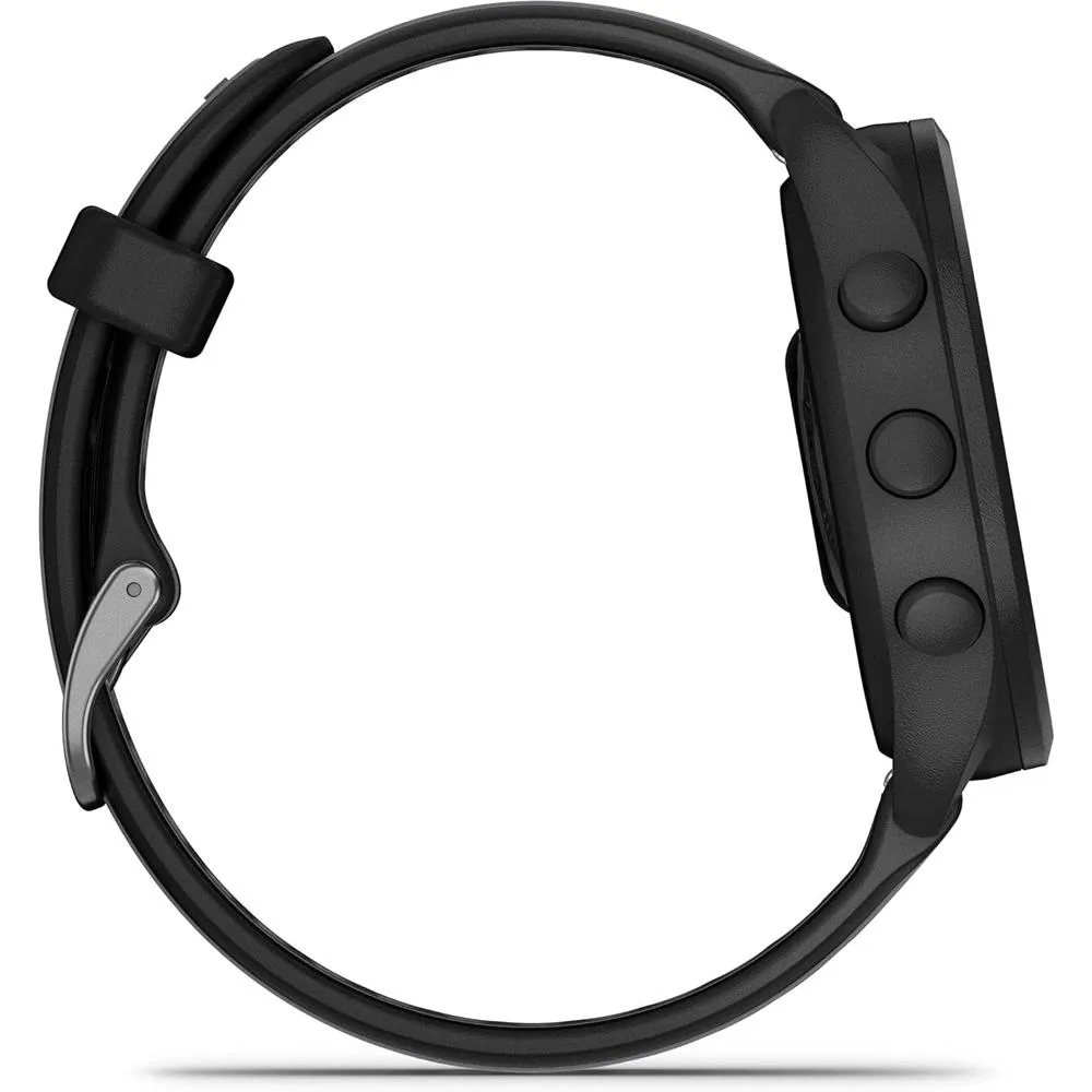 Garmin Forerunner 165 Music Smart Sport Watch, Black  Slate Gray  HRM 200 (M-XL) Bundle