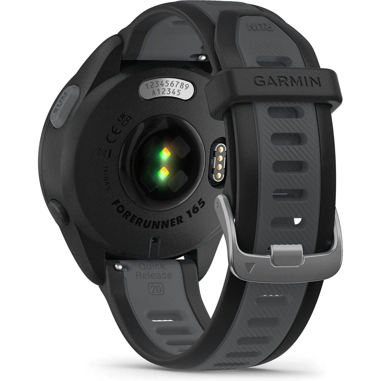 Garmin Forerunner 165 Music Smart Sport Watch, Black   Slate Gray
