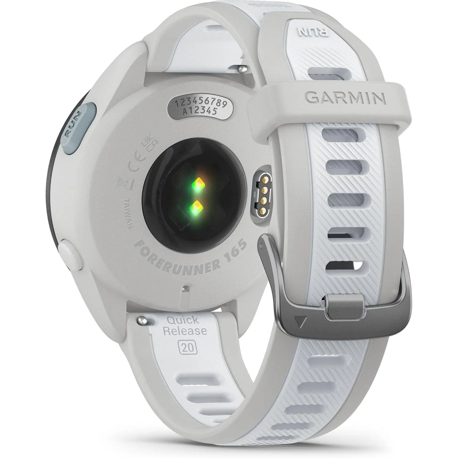 Garmin Forerunner 165 Music Smart Sport Watch M.Gray  Whitestone  HRM 200 (XS-S) Bundle