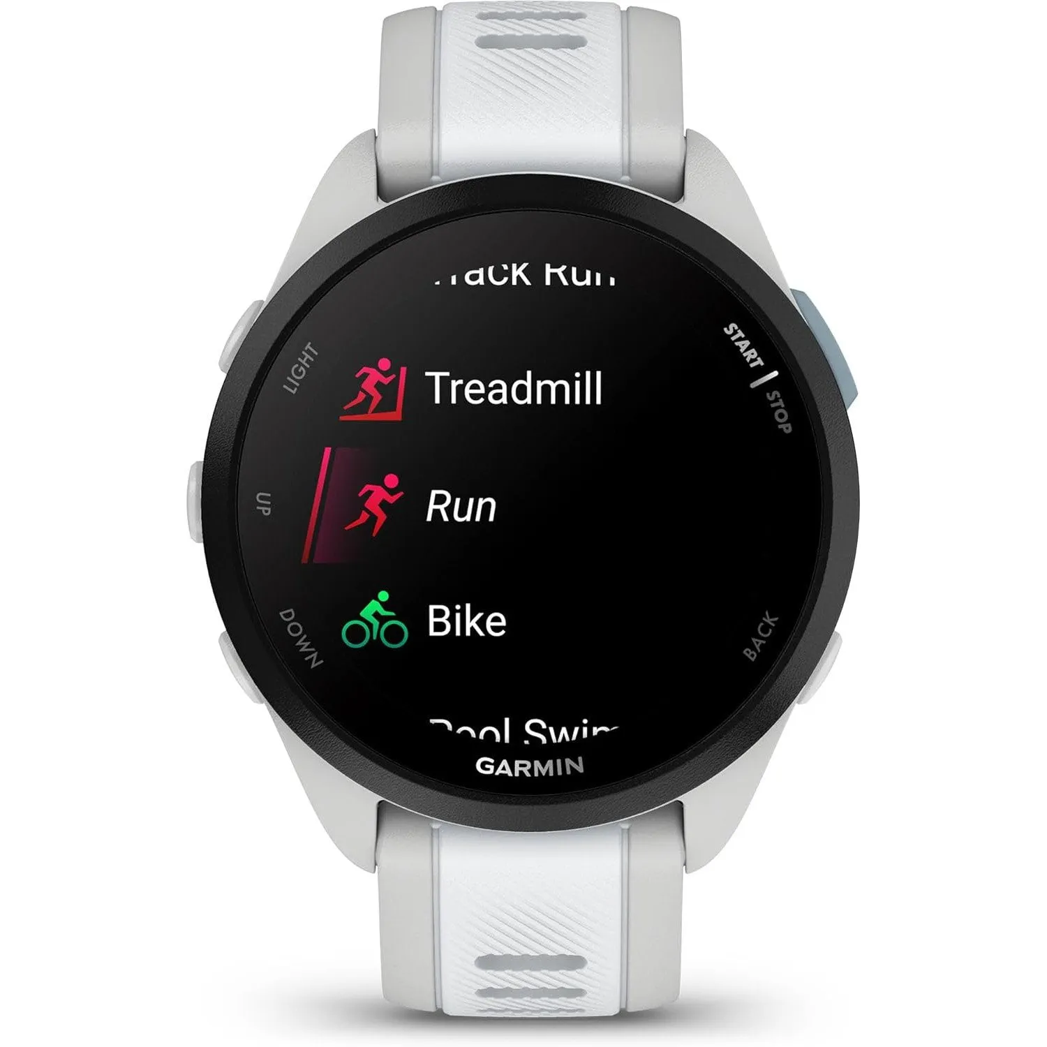 Garmin Forerunner 165 Music Smart Sport Watch M.Gray  Whitestone  HRM 200 (XS-S) Bundle