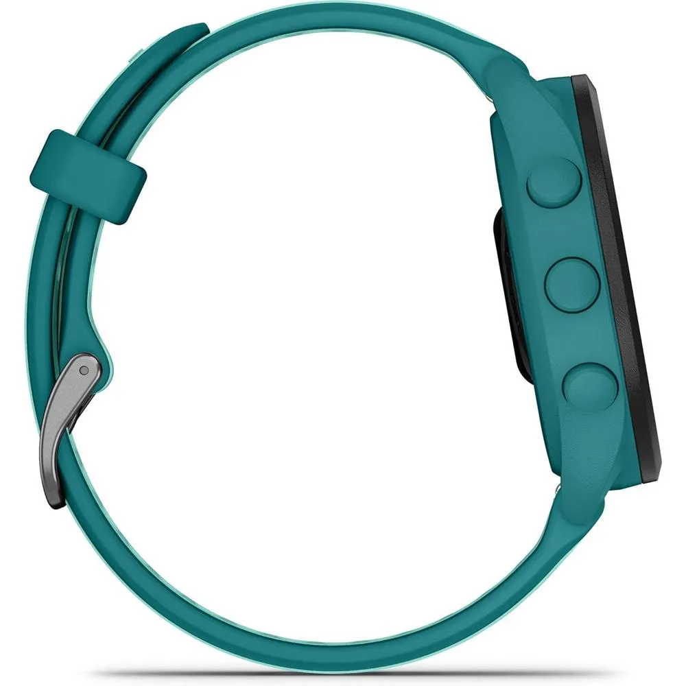 Garmin Forerunner 165 Music Smart Sport Watch, Turquoise  Aqua w/ HRM 200 (XS-S) Bundle