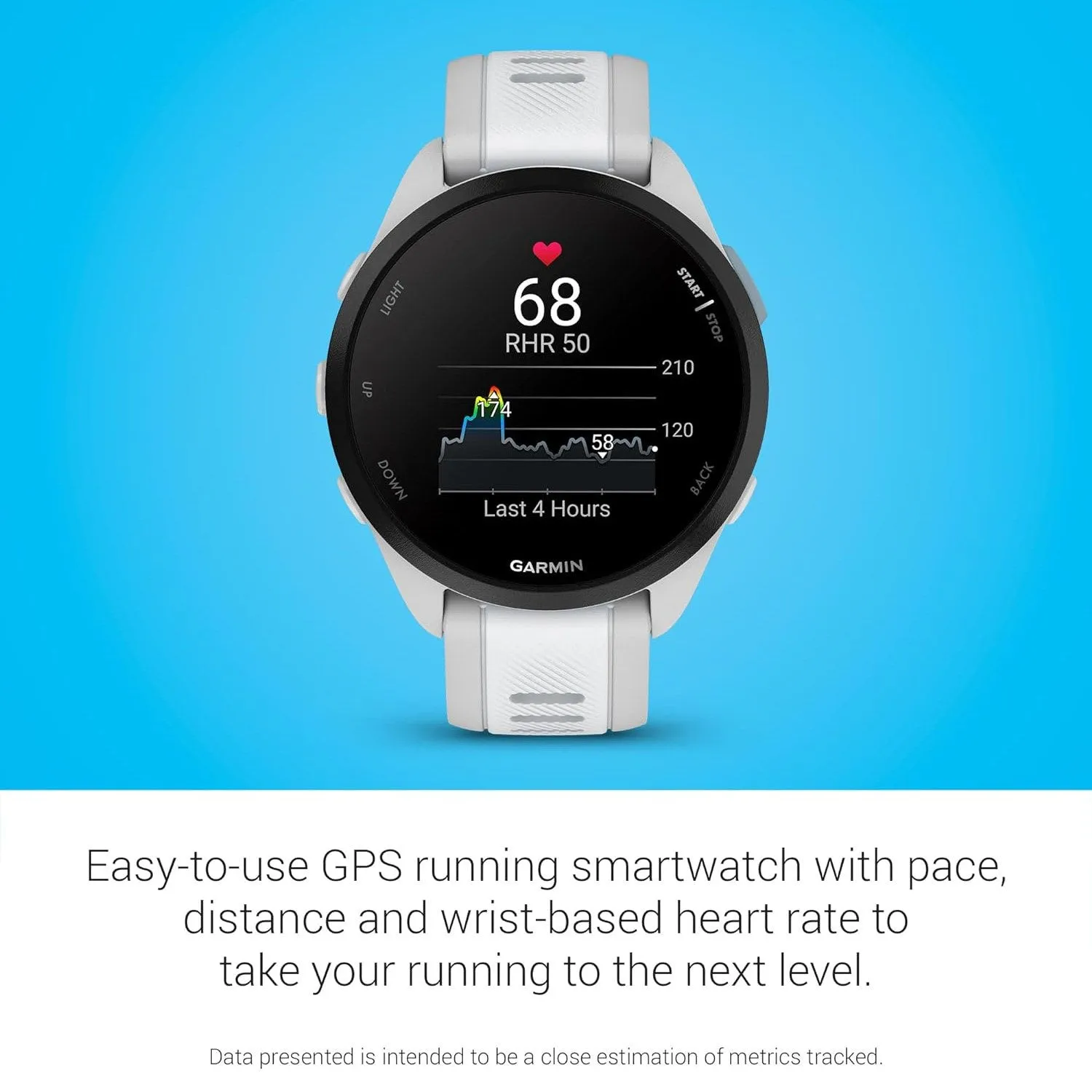 Garmin Forerunner 165 Smart Sport Watch, Mist Gray   Whitestone