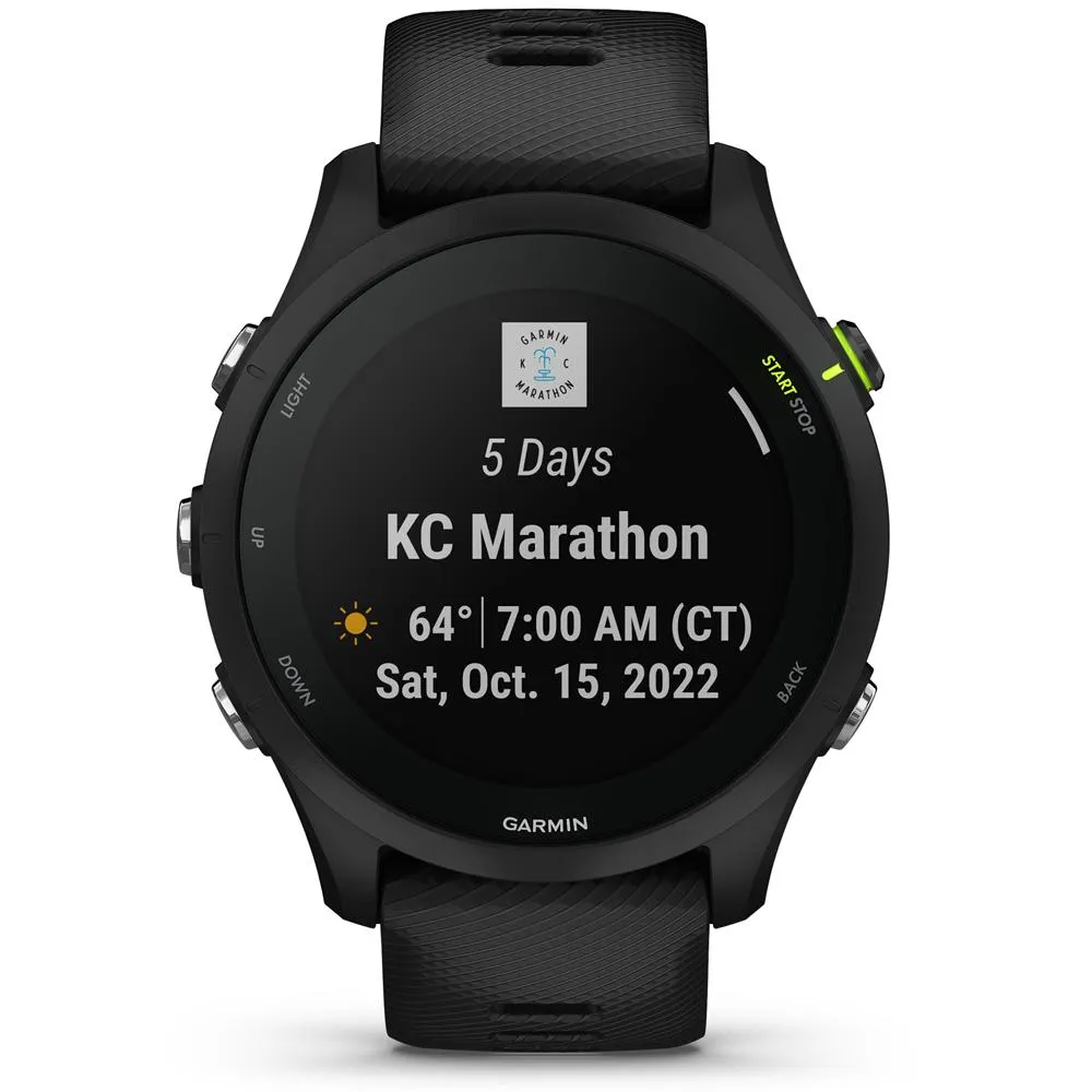 Garmin Forerunner 255 GPS Smartwatch Black with Backpack & Heart Rate Strap XS-S