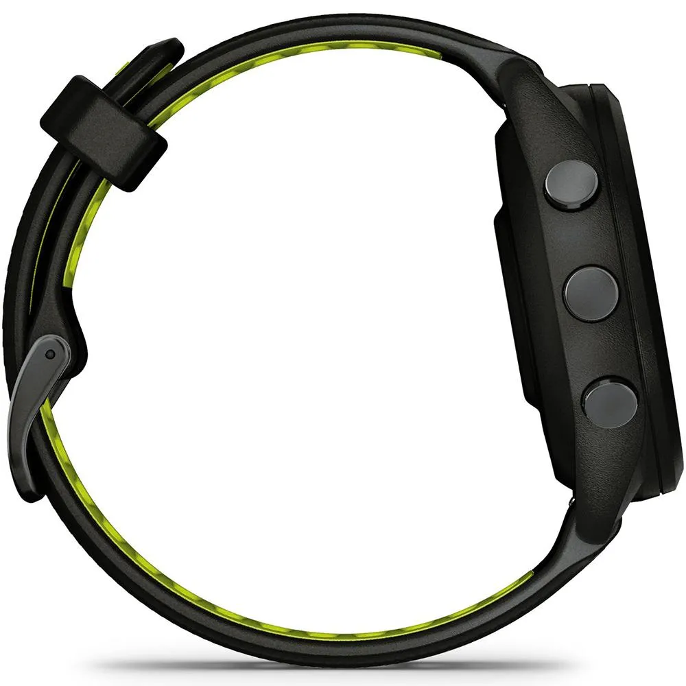 Garmin Forerunner 265S GPS Smartwatch Black/Amp Yellow with Charging Dock Bundle