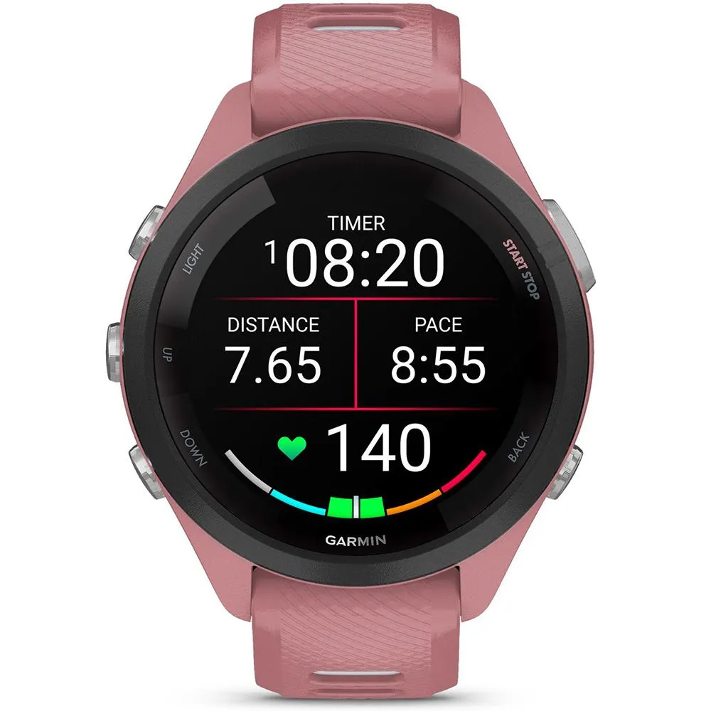 Garmin Forerunner 265S GPS Smartwatch Light Pink with Charging Dock Bundle