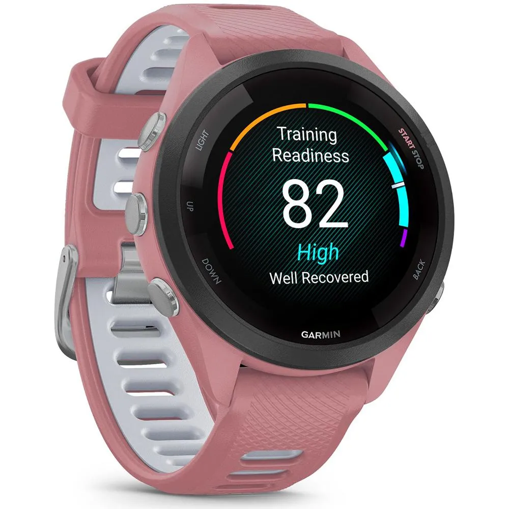 Garmin Forerunner 265S GPS Smartwatch Light Pink with Charging Dock Bundle